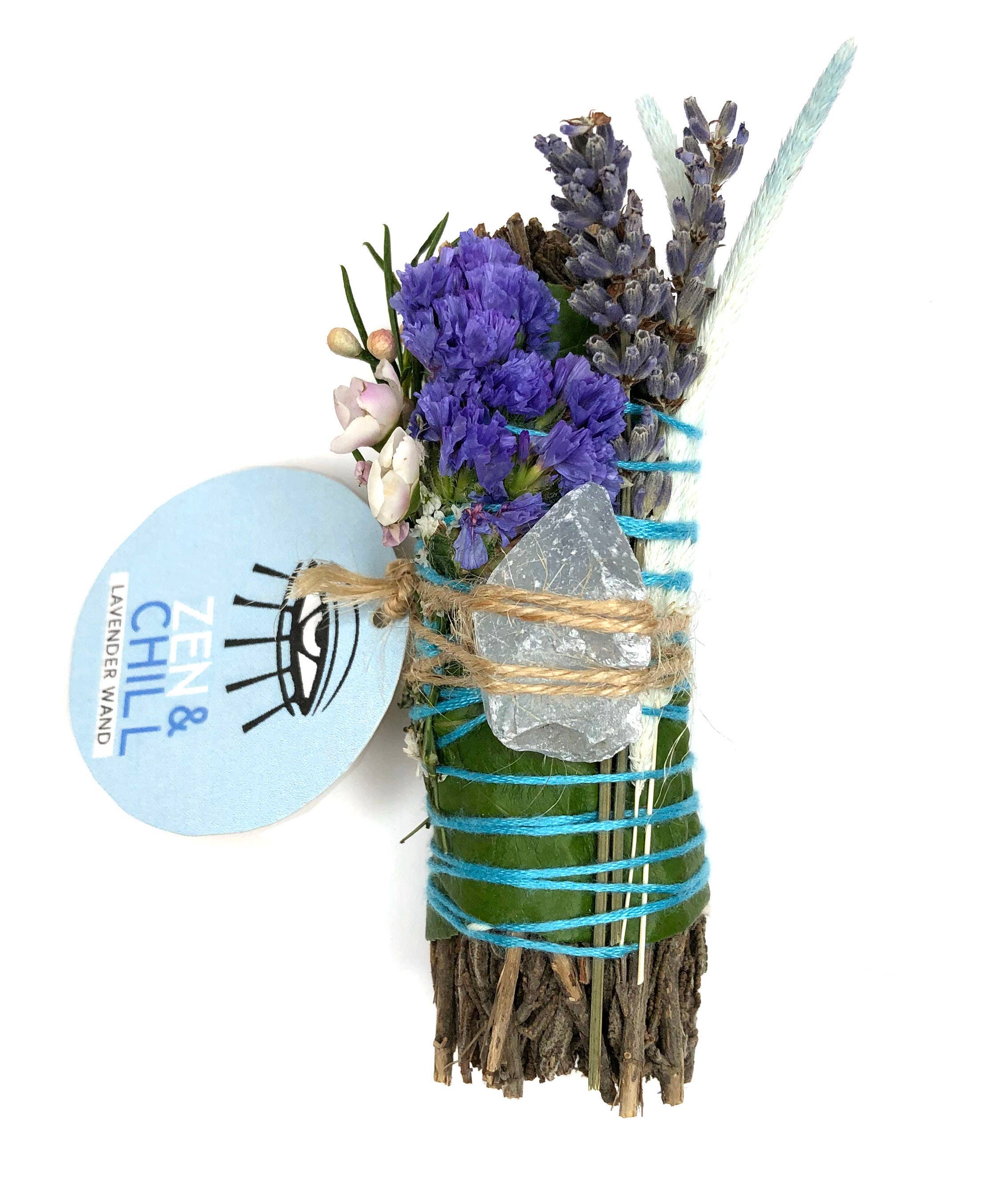 "ZEN & CHILL" Lavender Bundle + Blue Celestite Crystal - 4"
