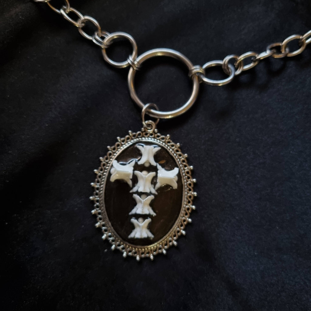 Snake Vertebrae Cross Choker