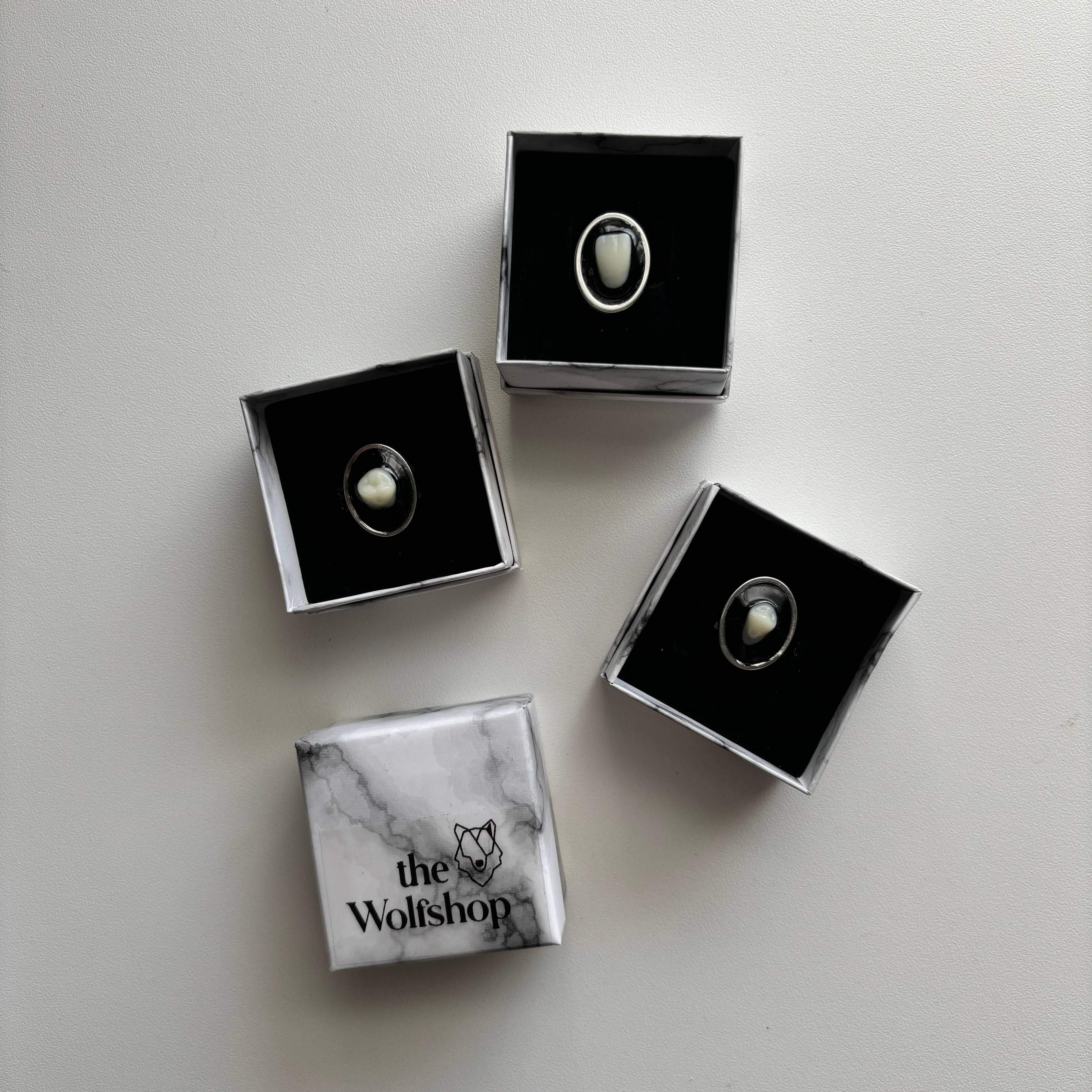Oddity Ring - Resin Human Tooth Large Incisor