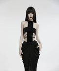 Gothic cross halter top