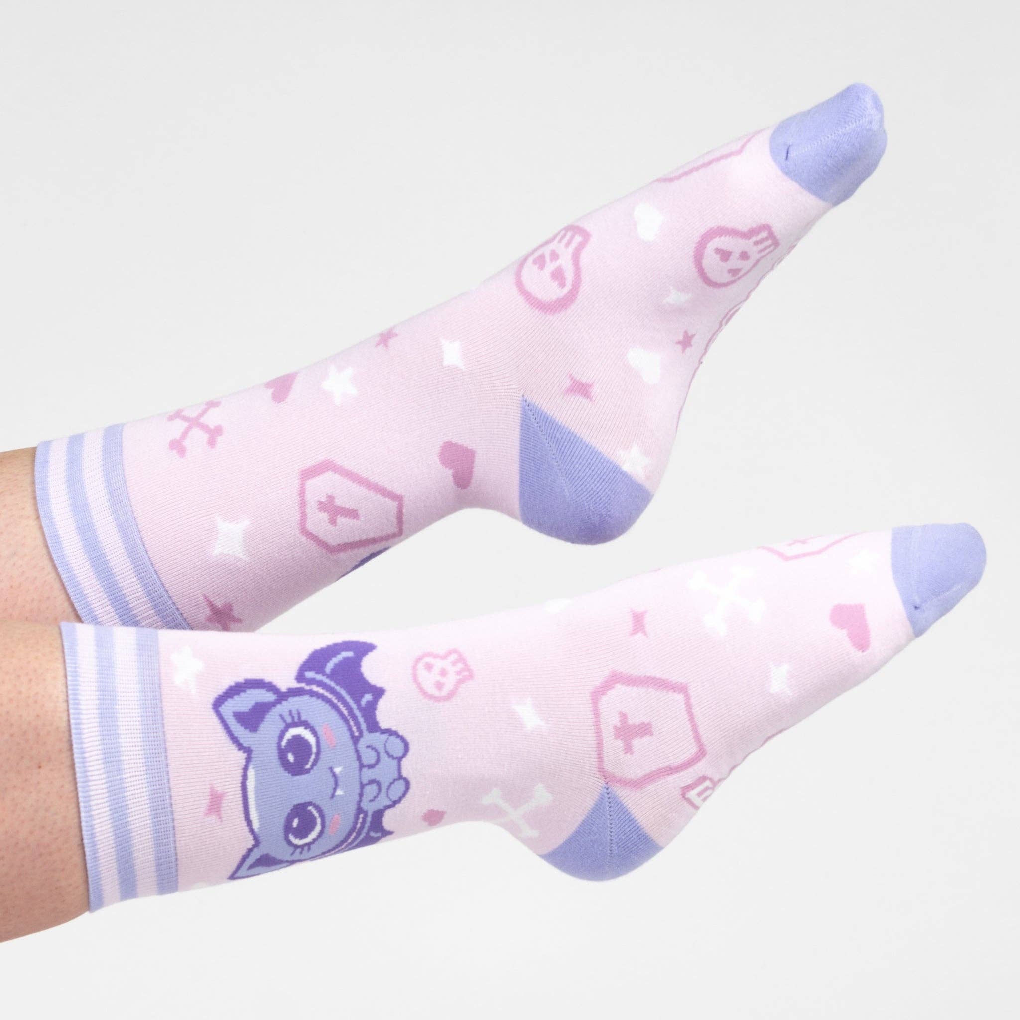 Widdle Bat Guy Crew Socks