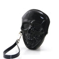 Smiling Skull Zippered Wristlet in Vinyl Material