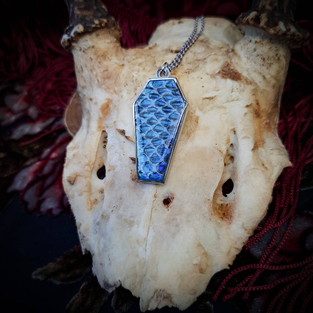 Assorted Holographic Snakeskin Coffin (Necklace)