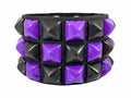 FB306 THREE PYRAMID STUD CHECKERED STUDDED SNAP CUFF