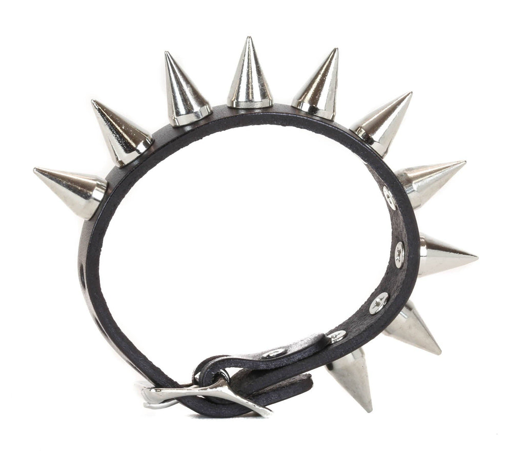 BC317 1 ROW SMALL CONE SPIKE BUCKLE BRACELET