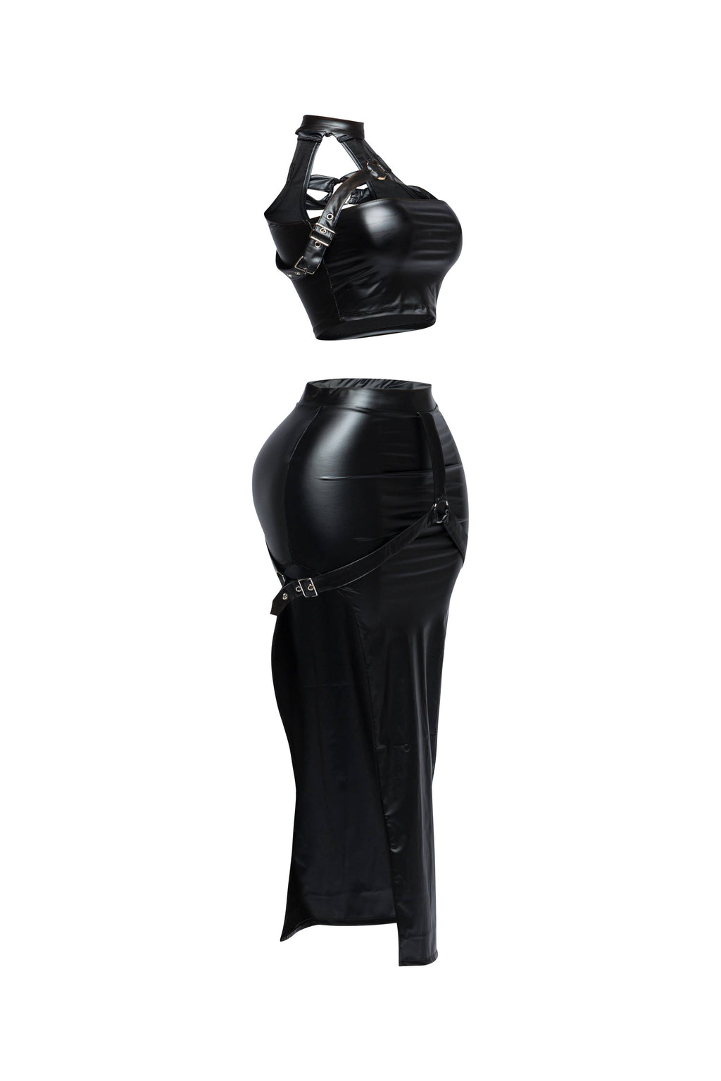Choker halter top & maxi skirt set