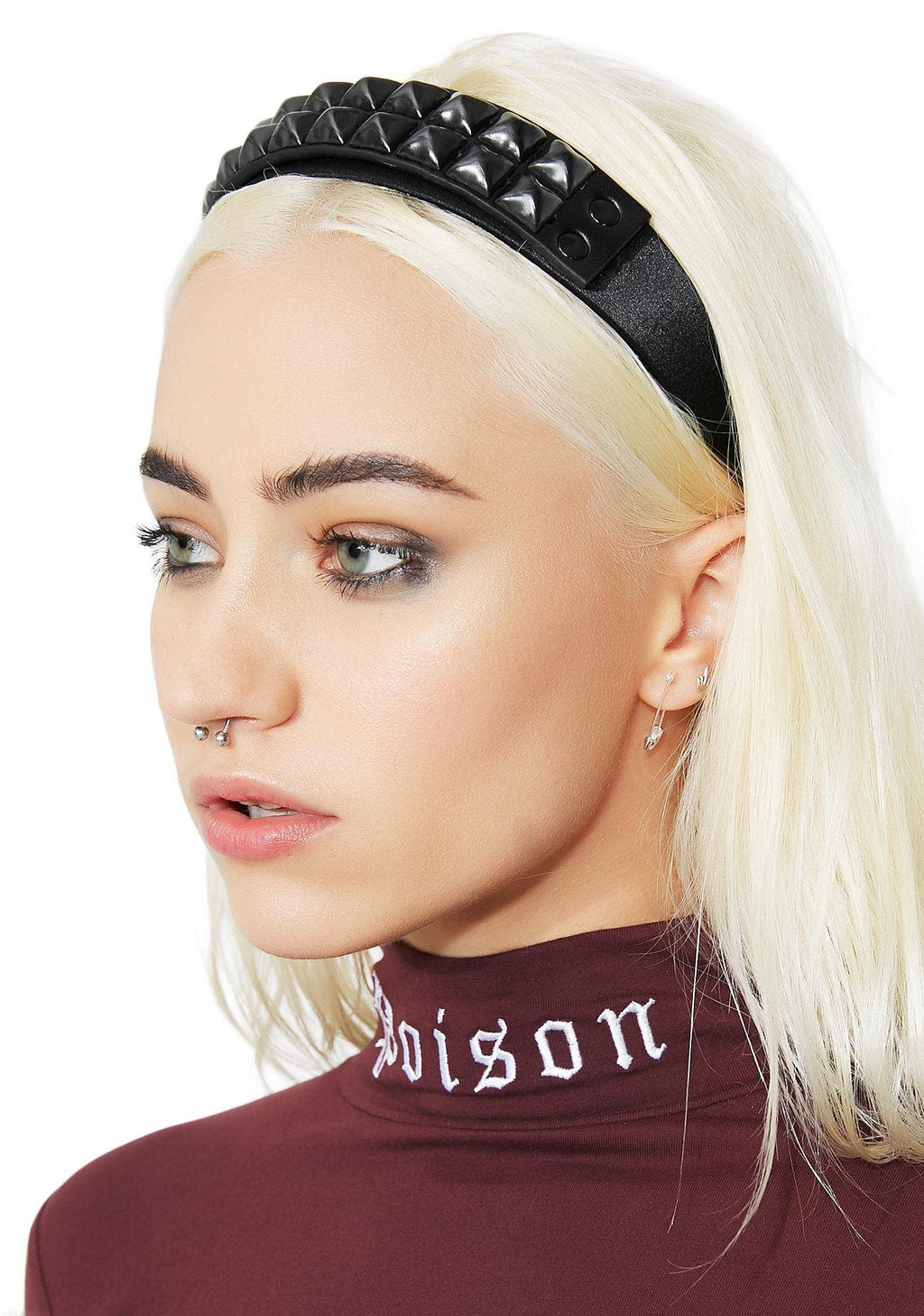HB142-BLK  STUDDED HEADBAND