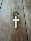 Cross With Flowers Ring