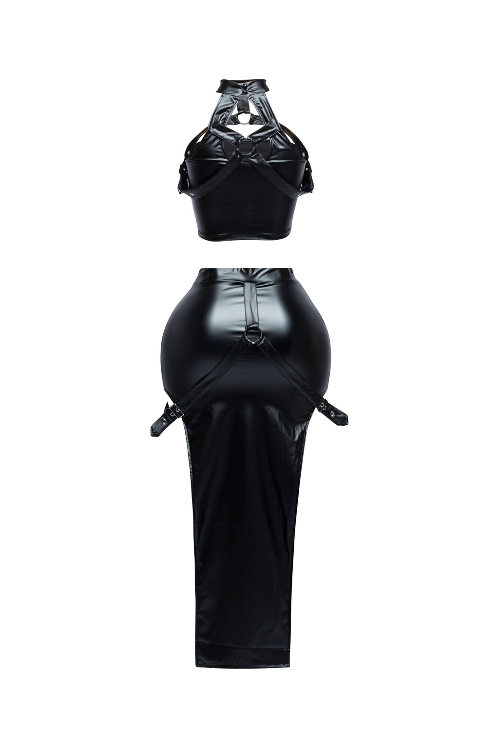 Choker halter top & maxi skirt set