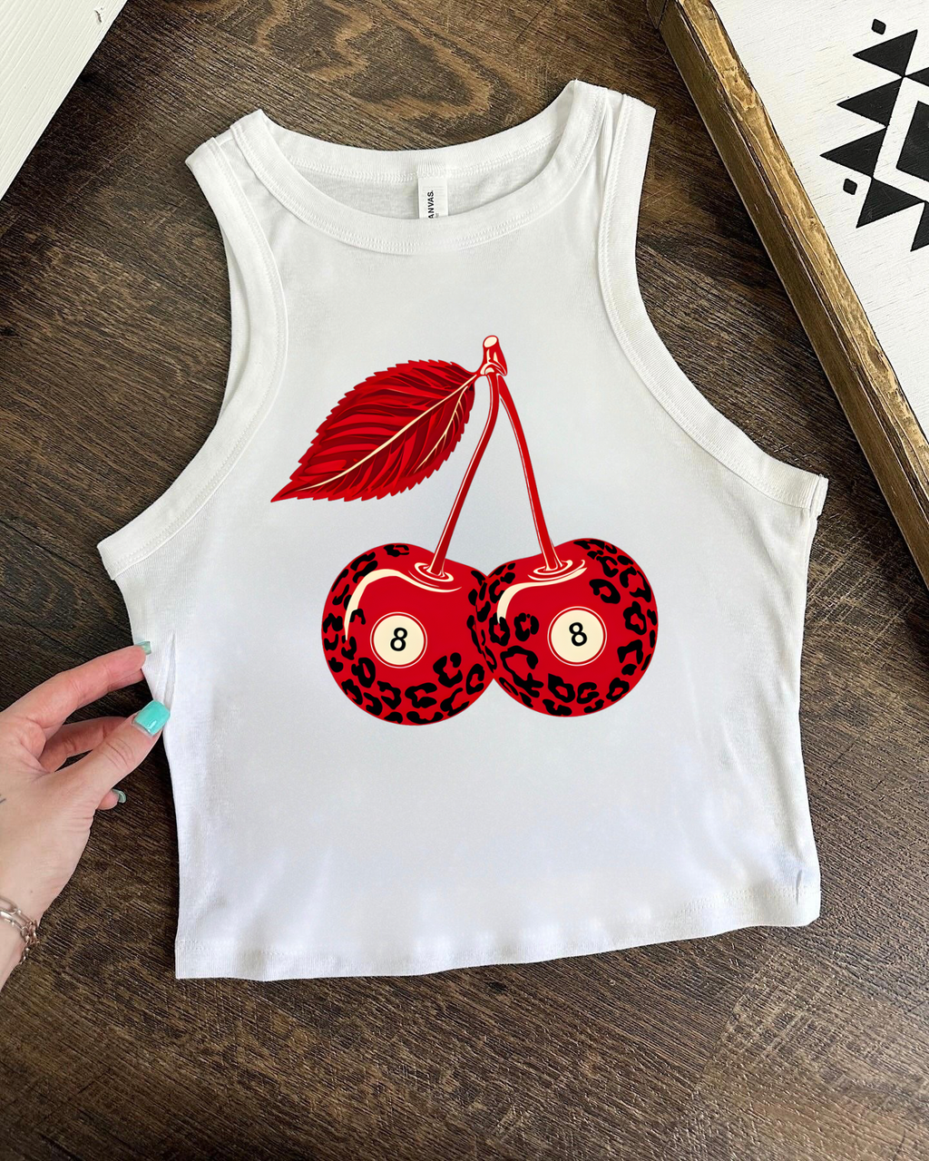Leopard Cherries Cropped Tank