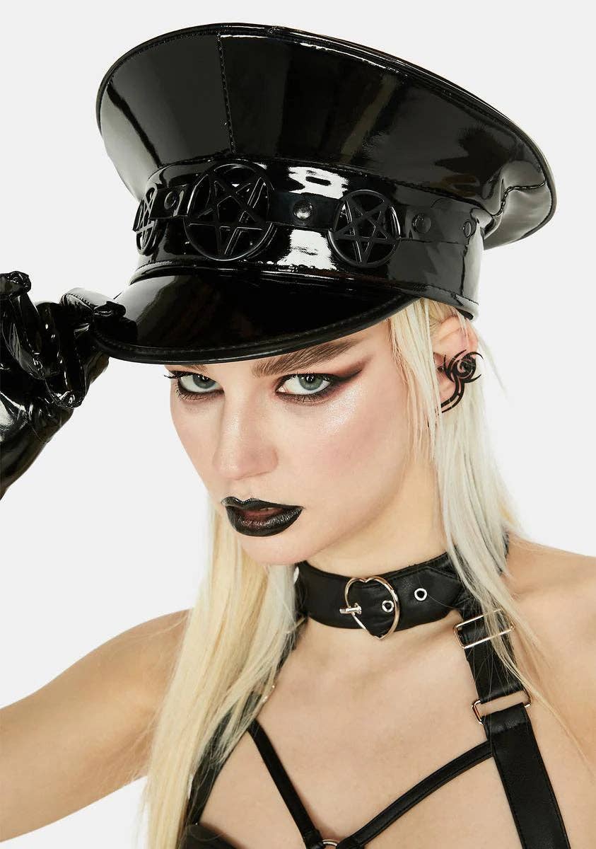HT314P  3 PENTAGRAM RING CAPTAIN HAT