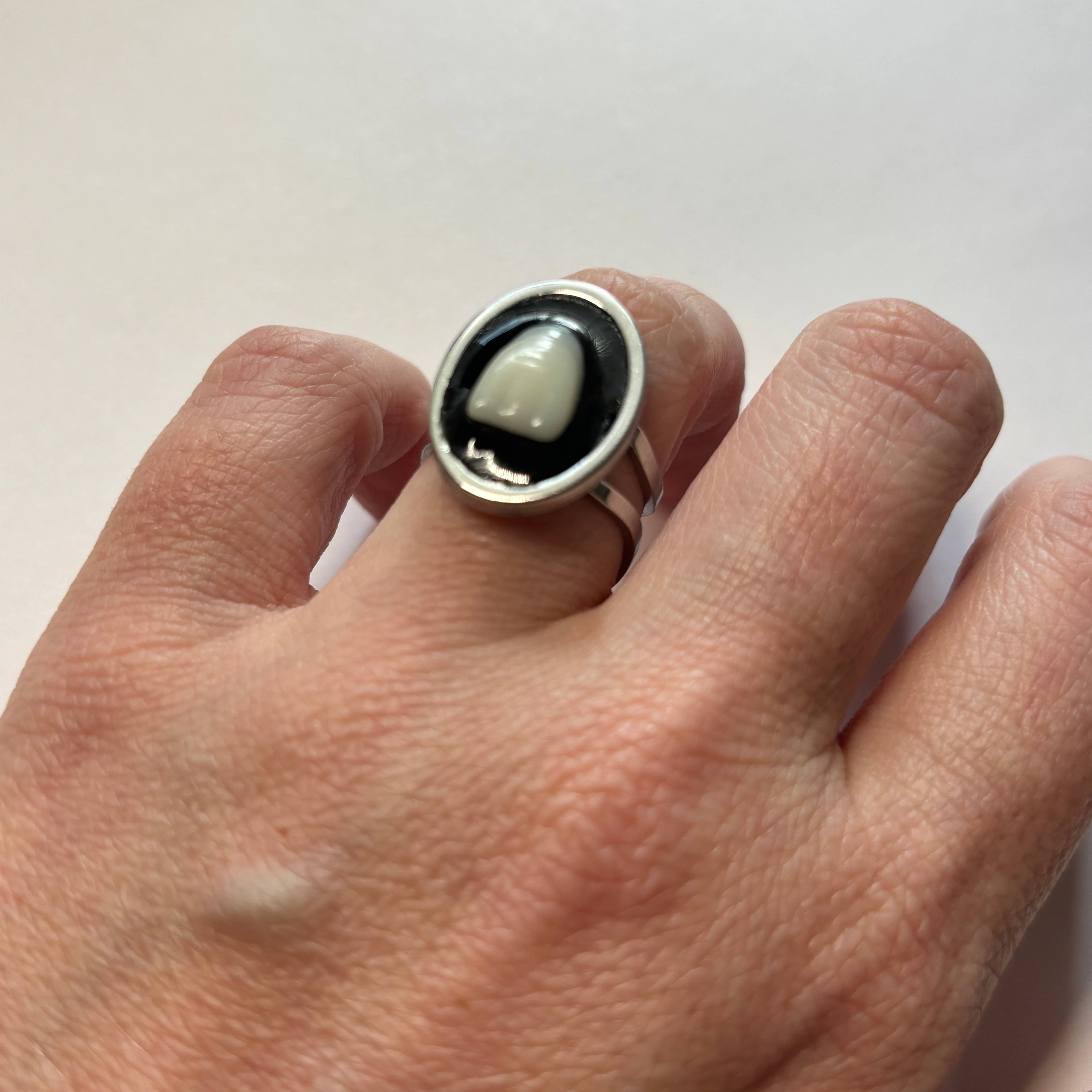 Oddity Ring - Resin Human Tooth Large Incisor