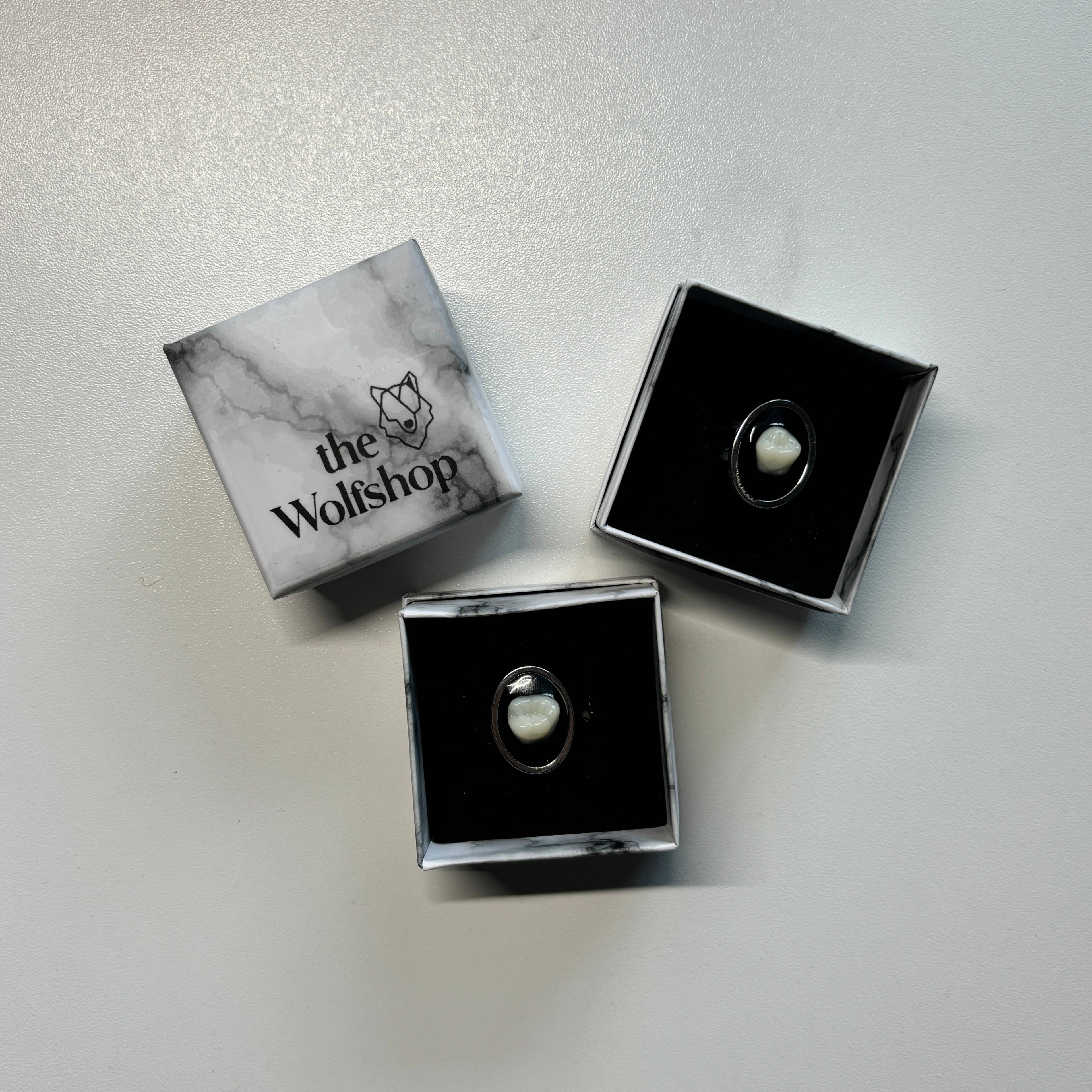 Oddity Ring - Resin Human Tooth Molar 