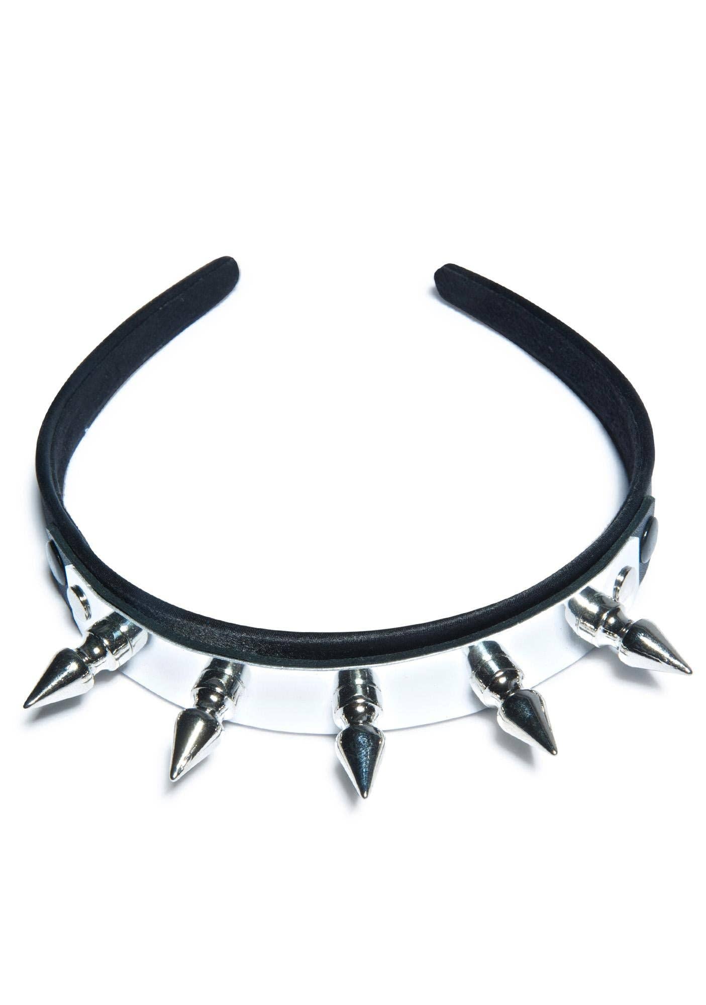 HB106 METAL PLATE SPIKE HEADBAND