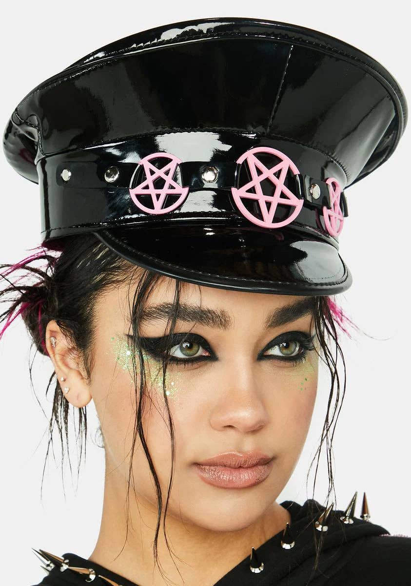 HT314P  3 PENTAGRAM RING CAPTAIN HAT