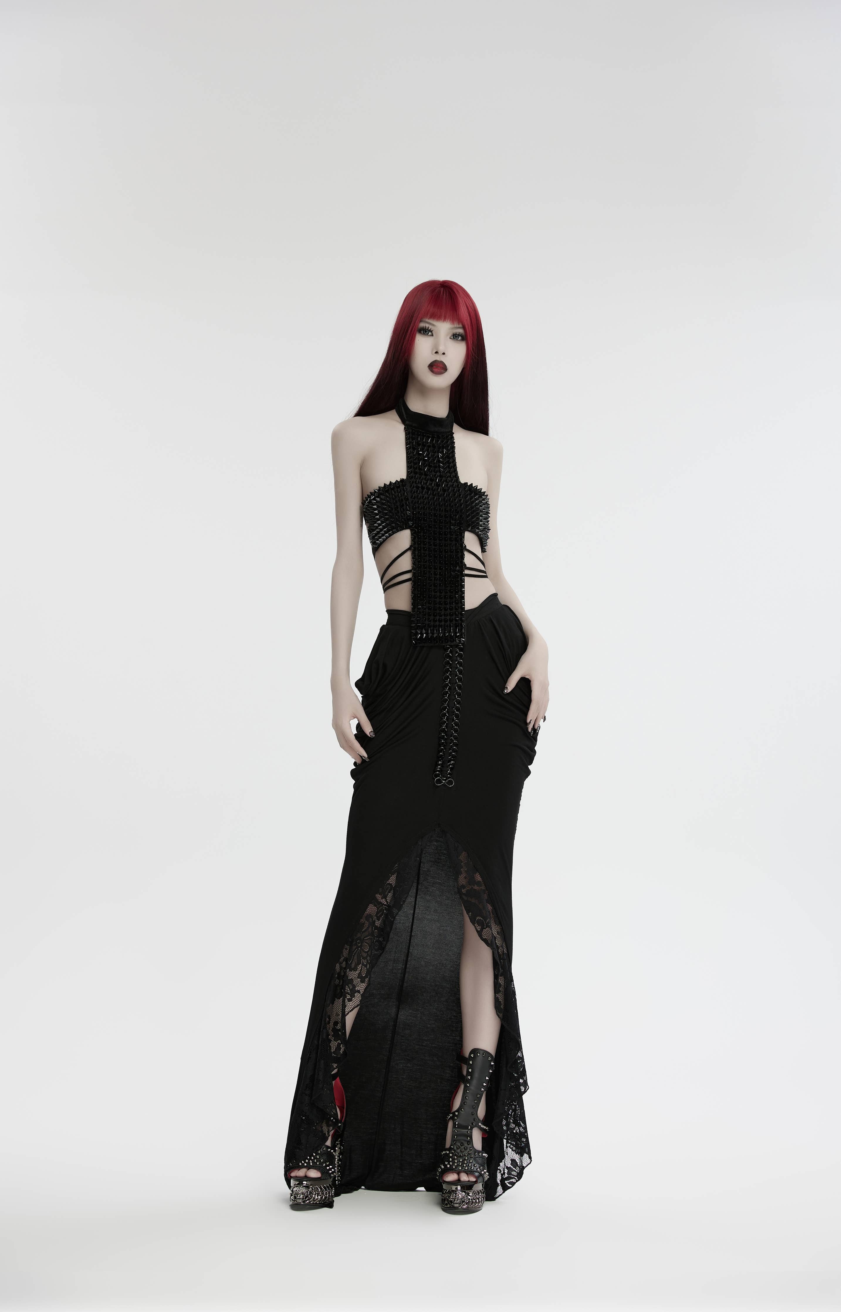 Gothic cross halter top