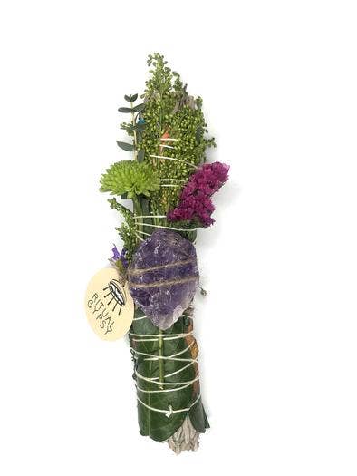 Ritual Wand + Amethyst I White Sage Bundle  (4"/9")