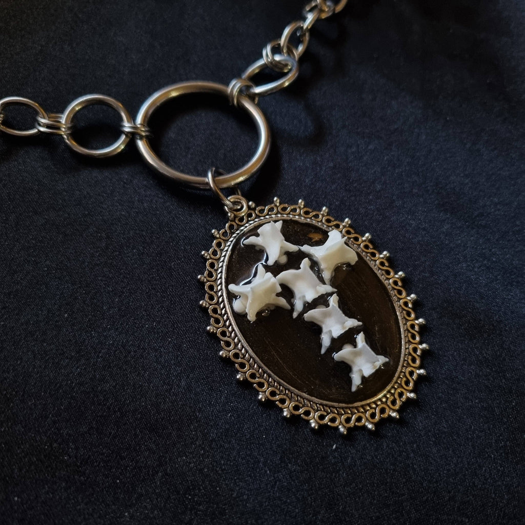 Snake Vertebrae Cross Choker