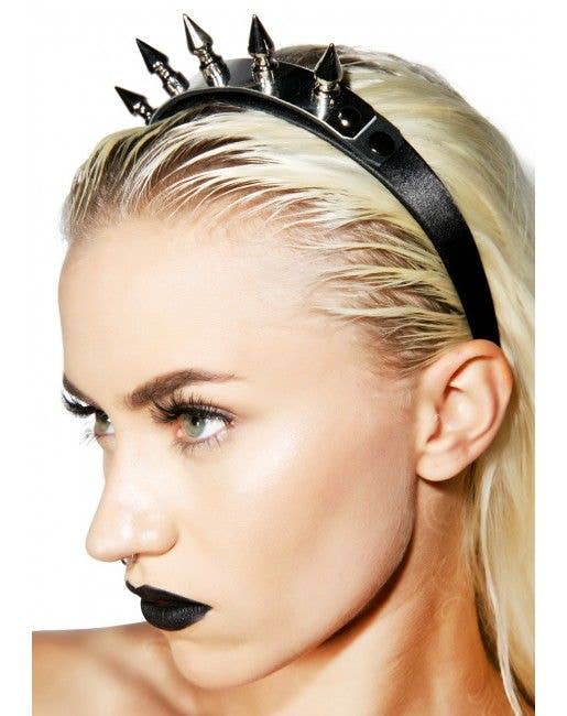 HB106 METAL PLATE SPIKE HEADBAND