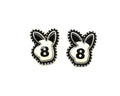 Eight Ball Bunny Post Earring