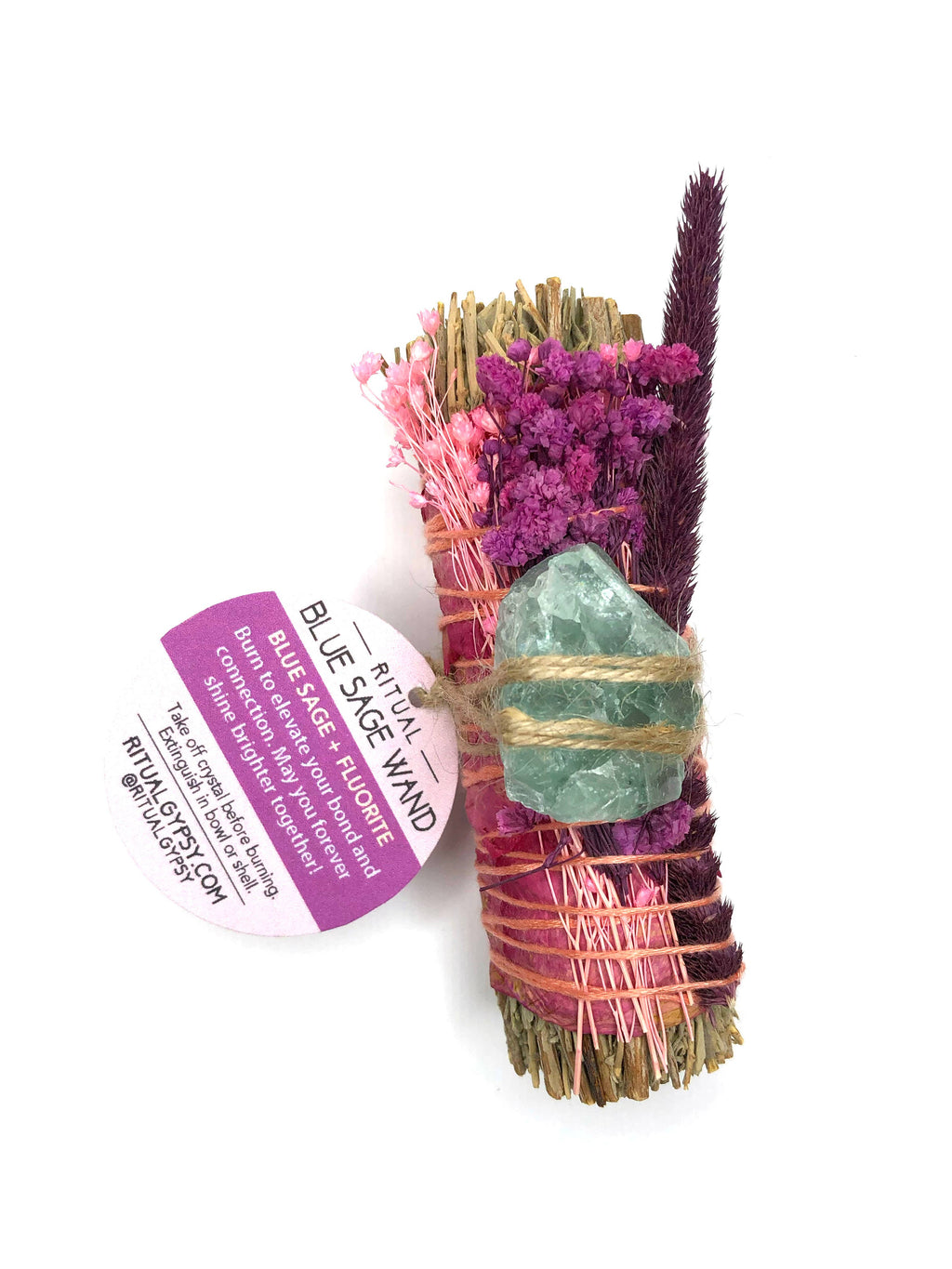 'FOREVER CONNECTED' - Blue Sage Bundle  + Fluorite Crystal