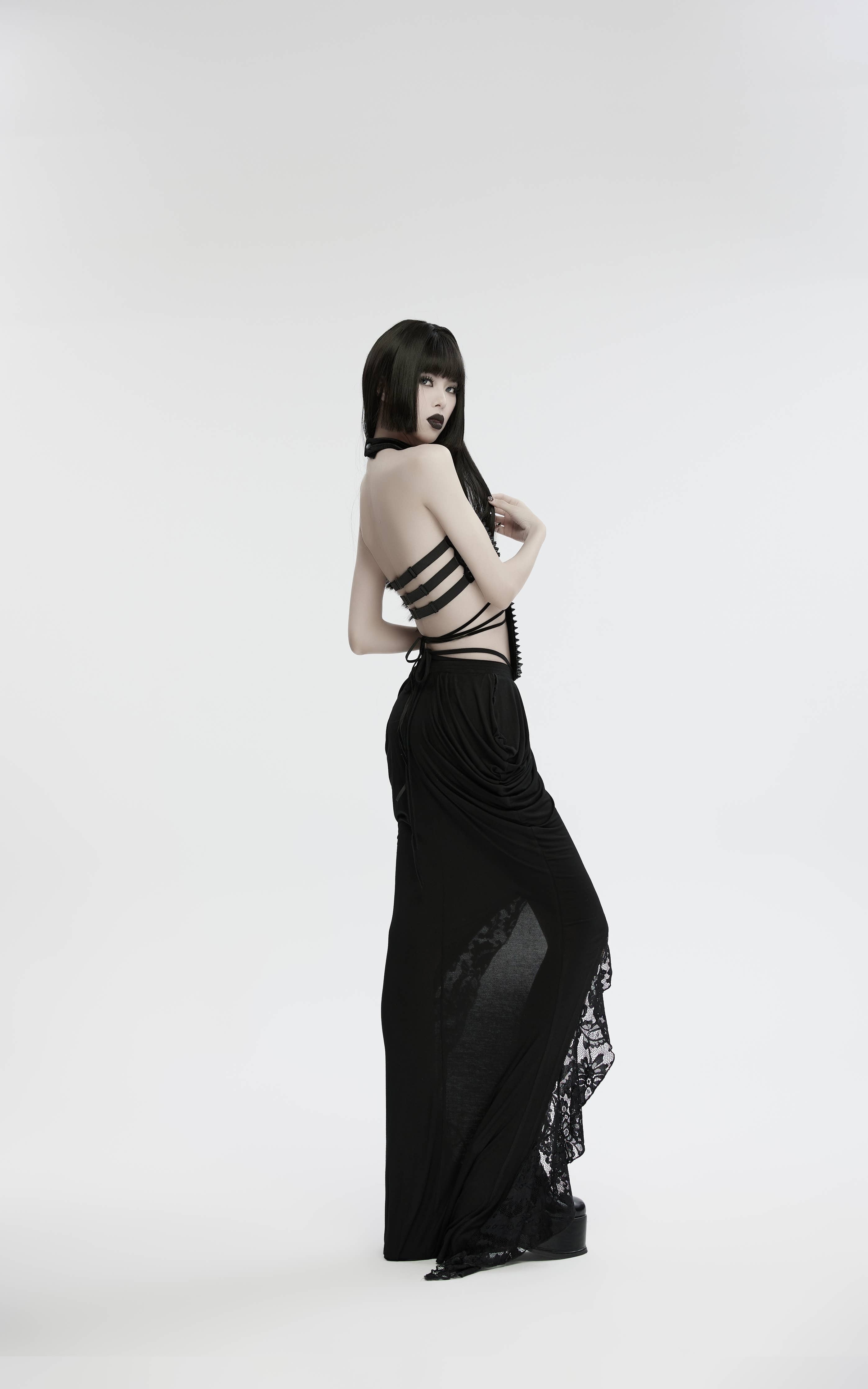 Gothic cross halter top